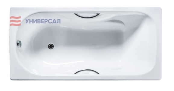 Ванна чугунная Универсал Сибирячка с отверстиями под ручки 150*75 см